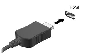 2. Connect the other end of the cable to the high-definition TV or monitor. 3.