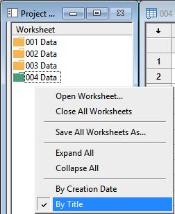 Project Manager Show Worksheets Folder If you navigate to Show Worksheet Folder (Ctrl+Alt+D) and then right-click, you now have the option