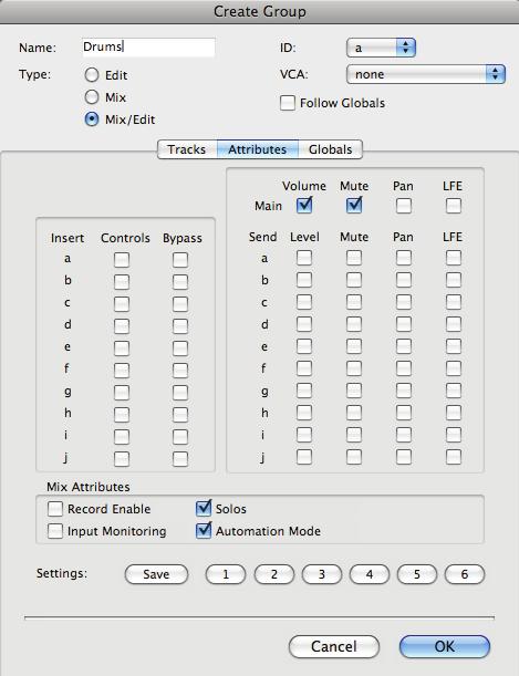 Press down on the encoder below the option you require to apply the setting to the selected channels. Clear the selection if needed.