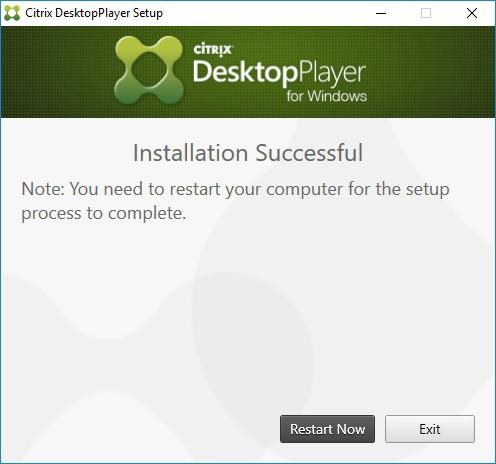 4. After the installation is complete, click Close. In some cases, a restart of the host might be required.