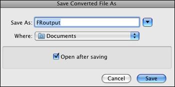 You see the Save Converted File As window: 8. Click the Save button.
