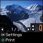 Print Setting Options - Photo Mode Parent topic: Printing From a Memory Card Viewing and Printing Individual Photos You can select individual photos for printing as you view them on the LCD screen. 1.