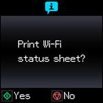 4. Press the start button to print the network status sheet. (Press the stop button if you want to cancel the operation.