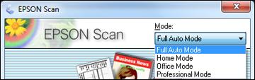 Parent topic: Selecting Epson Scan Settings Related tasks Scanning in Full Auto Mode Scanning in Home Mode Scanning in Office Mode Scanning in Professional Mode Scanning in Full Auto Mode When you