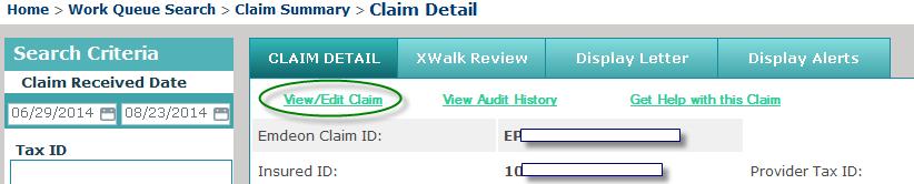 7.5 View and Edit Claims 7.5.1 Overview You can correct and refile claims from within Reporting & Analytics.