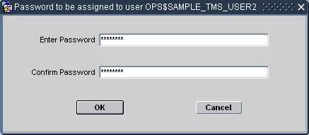 Defining Users 8. Enter and confirm the password for this user, and click OK.