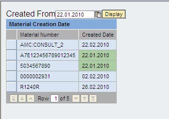 To bind the table Output Created Date appears with different