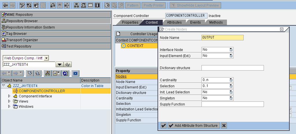 Component Controller Double click Component Controller and in the right side,