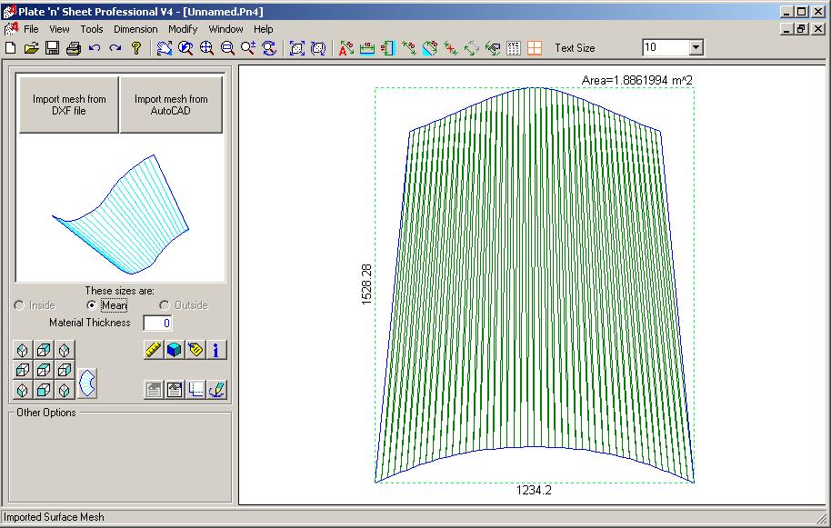 Click the Import Mesh From the AutoCAD Screen button and in AutoCAD you will be prompted to select the mesh.