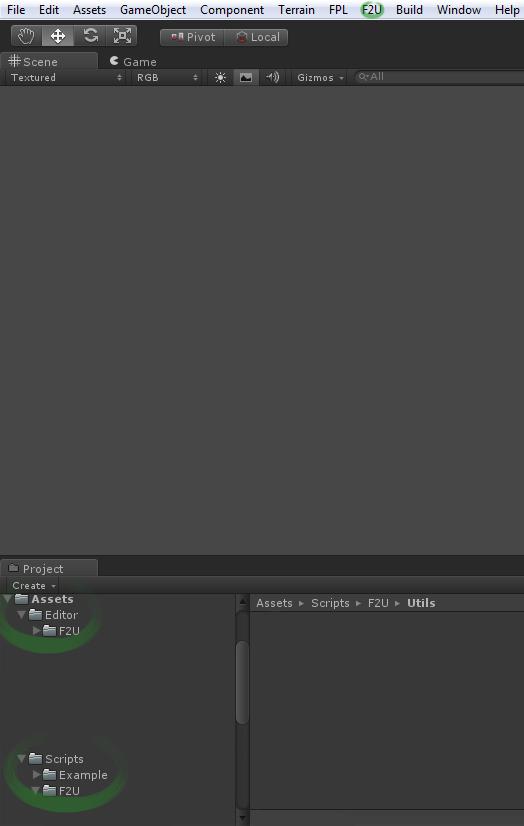 What should be visible After successfully importing Flash to Unity, the user should see a new menu option in the Unity menu, named F2U.