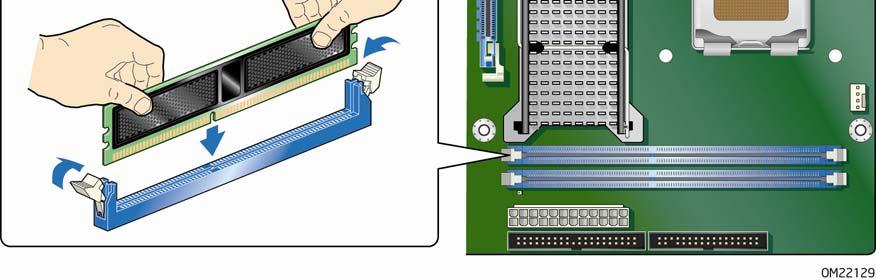 Make sure the clips at either end of the DIMM socket(s) are pushed outward to the open position. 5. Holding the DIMM by the edges, remove it from its anti-static package. 6.