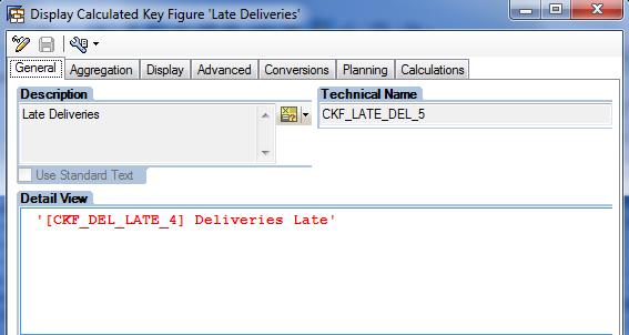 Nested Exception Aggregation on Deliveries Late CKF: Similarly Create New