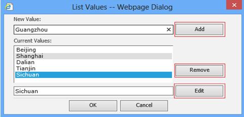 AD Self Service 2.0 User Guide Page 27 Dropdown List Style You can set customized predefined values into a dropdown menu for users to choose. a. Select a Drop-down list and click the Set bu