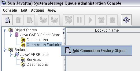 Enter the name for the connection factory in the Lookup name field.