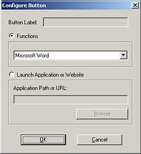Here you can change the function of the button or indicate which software to run using this button.