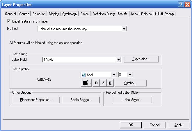 Dynamic Labeling How to turn on (1) Check this box (2) Set other