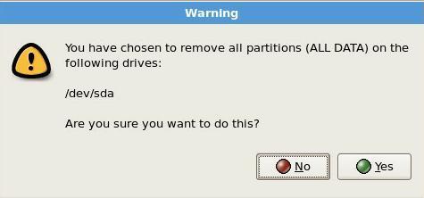 5. You must change the pull down option from Use free space on selected drives and create default layout to Remove all partitions on selected drives and create default layout.