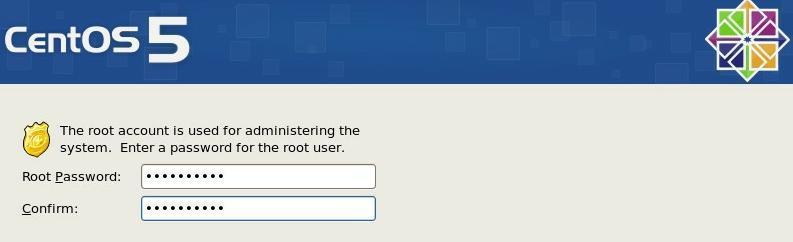 Navigate the mouse pointer until it is hovering over the Next button and single left click the mouse. 8. This screen is where you will enter the password for user root.