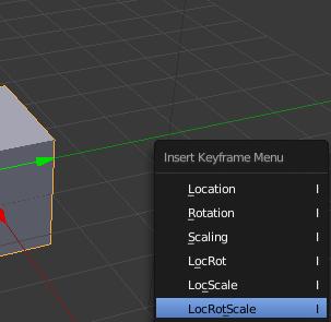 Setting Keyframes Whenever you want to set a keyframe for an object, you need to take the following steps, in this order: 1. Choose your frame. 2. Set your transformation. 3. Lock the keyframe.