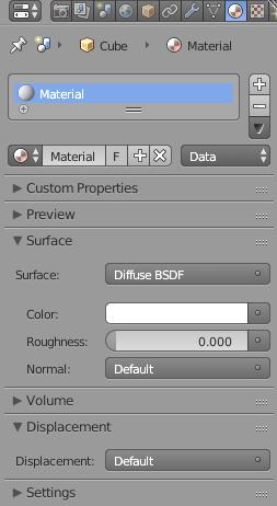 Basic Material Settings in Cycles: As mentioned before, Cycles is a node-based render engine, but we can use the Materials properties panel to do some basic setup, similar to the classic render