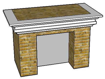 Creating the fireplace itself is quite easy: it s just a box with a hole. But creating the mantel around the top requires the fun-to-use Follow Me tool.