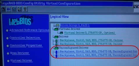 Installing Additional Hard Drives in the Cisco StadiumVision Director Platform 2 Server Installation Tasks To create a new logical volume using the LSI MegaRAID utility, complete the following steps:
