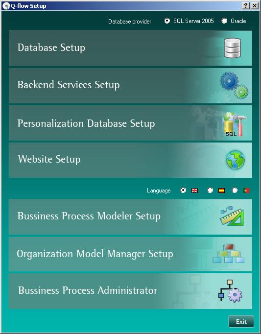 5. Client tools installers (business process manager, organization model