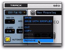 after) other tracks Removing a track or Click the Remove button for the track you want to delete, and then click Yes