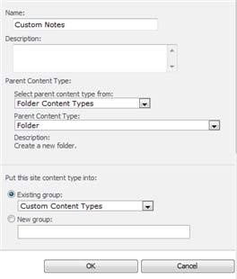 SharePoint 2010 Content Types A content type essentially defines the attributes of a list item, a document, or a folder.