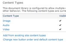 Now maneuver to the Document Library where the content type will be utilized.
