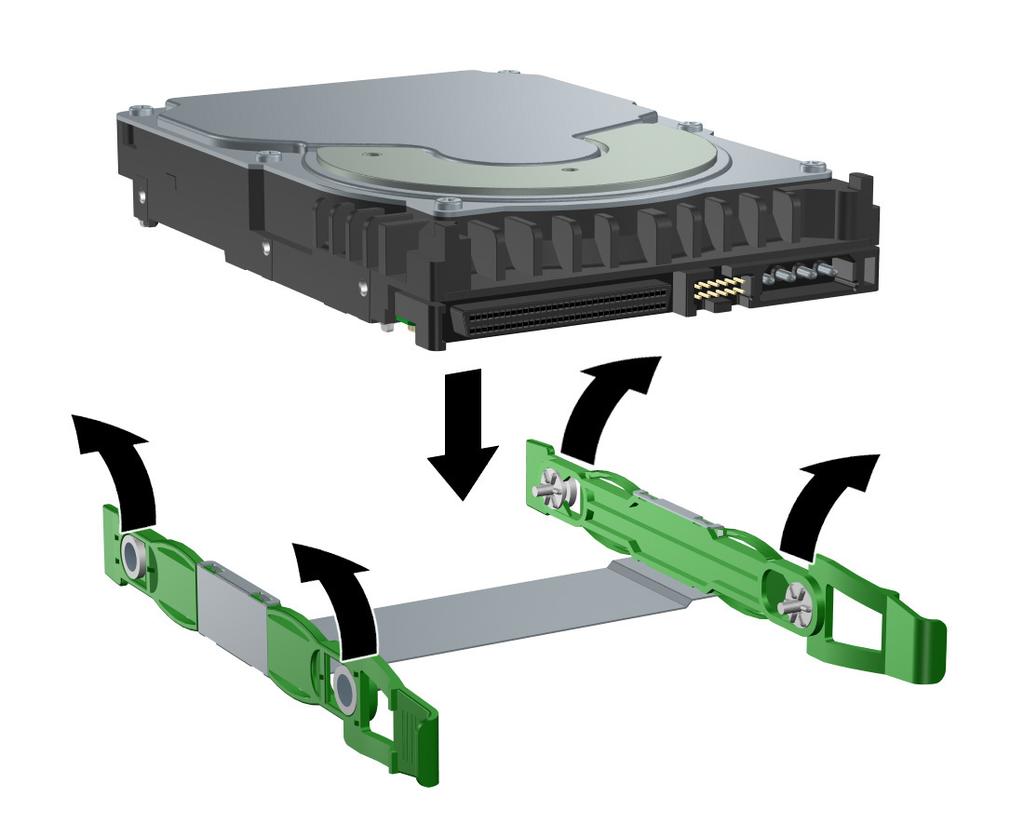 1 Select a drive bay in which to install the drive. If installing more than one hard drive, use the hard drive order in the following image.