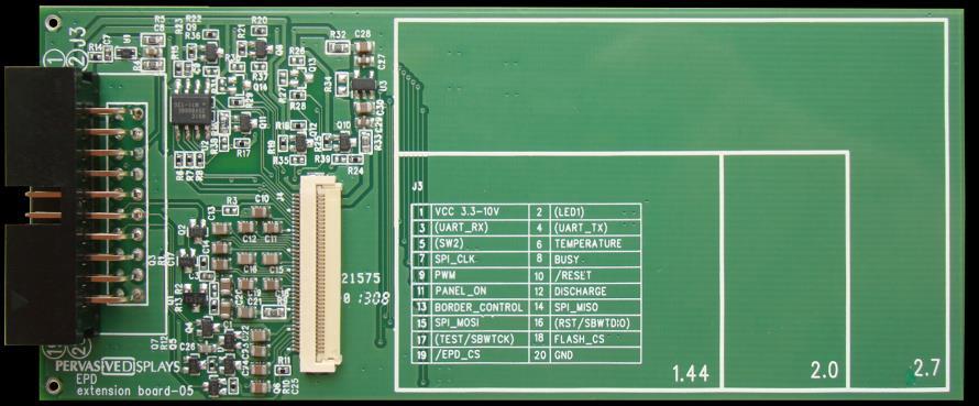 2.2 Hardware included in the kit (1) EPD Extension Board Quantity: 1 piece The board has