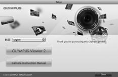 4 Install OLYMPUS Viewer 2 and [ib] computer software. Check the system requirements before beginning installation.