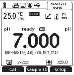 Indicates the meter is set to be interfaced with a printer or computer via the RS232 port. Indicates the meter is set to be interfaced with a printer or computer via the USB port.