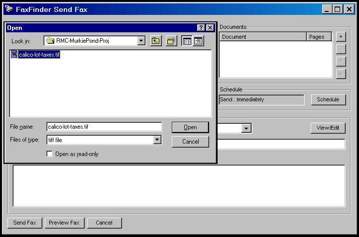 Forwarding a Fax Suppose you receive a fax using the FaxFinder system.