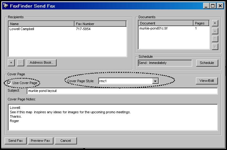 7. In the File menu, select Save As and overwrite the file using the same filename used in step 3, saving it in the Application Data directory for the FaxFinder client software.