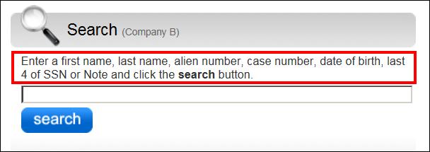 Search The Search options provides the user the ability to access the employee s Form Summary, which provides management options regarding the employee s Form I-9. 1.
