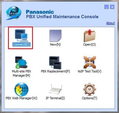 19 3.3.1 Panasonic Unified Communication Manager Panasonic software which is a construct for configuring Panasonic voice systems, the software is a Japanese software that's available only for