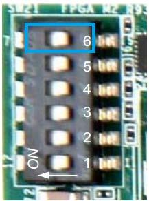 Design Verification in Hardware Board Setup The mode pin settings should be set to master SPI. M0 and M1 are hardwired on the KCU116 board. M2 should be set to 0 via the SW21 setting (Figure 10).