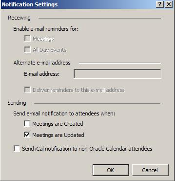 Notification Settings 41) Sending a) Send email notification to attendees when: Uncheck Meetings are Created Check