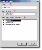 Create New Folder 2) Name: Enter a name.
