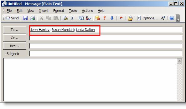 4) The Check Names dialog will appear if there is more than one