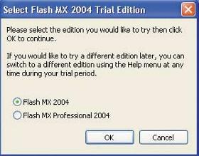 4 You will be asked whether 5 Flash MX 2004 will start you would like to download new help contents. Click [Yes] to update the help contents using an Internet connection.