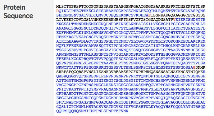 exons) under the Exon Info section and the protein sequence under the Peptide Info section (Figure 17). Wilson Leung Figure 18.
