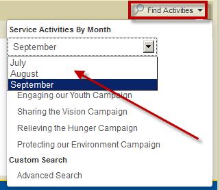 Service Activity Report Q: How do I search for activities? A: By default, only the service activities for the current month will display on the Service Activities page.