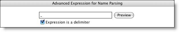 USING THE EXPRESSION IS A DELIMITER OPTION Earlier we said that you could use the regular expression to define either the Assembly Handle or the delimiter.