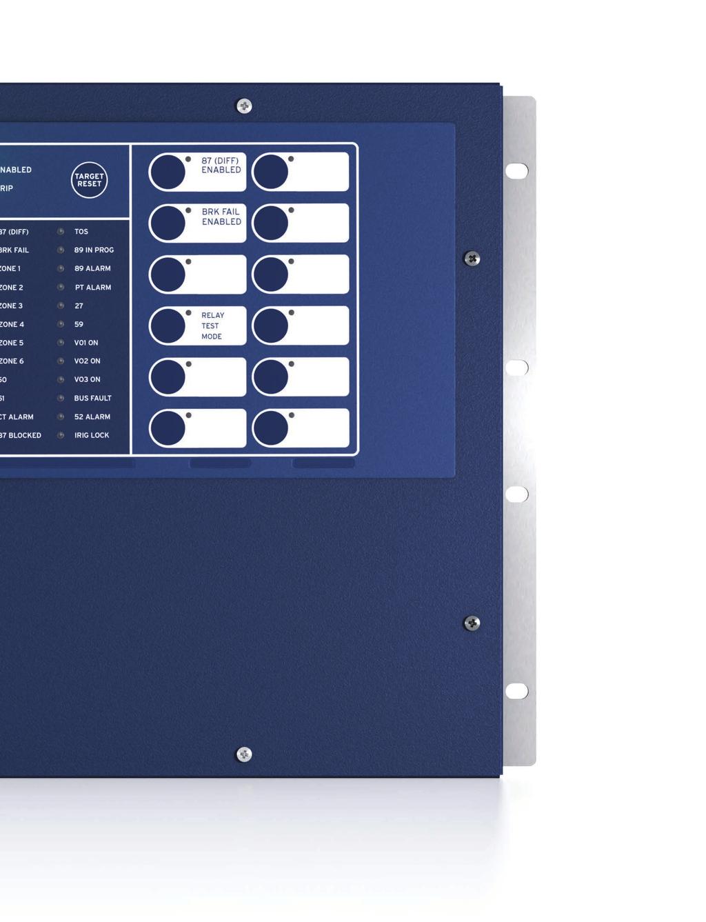 Front-panel LEDs can be programmed to indicate custom alarms and provide fast and simple information to assist dispatchers and line