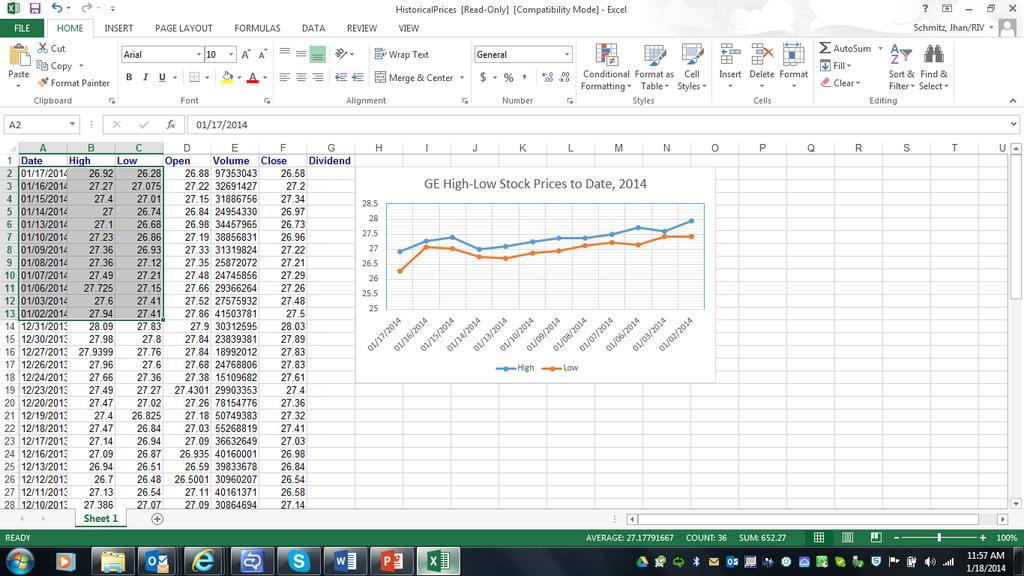 Historical Stock Prices Example Download