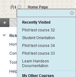 Course Home Page Breadcrumb Edit Mode Switch Course Menu Content Frame Course Menu Content Frame Breadcrumbs allows the instructor to create and instruct course content.