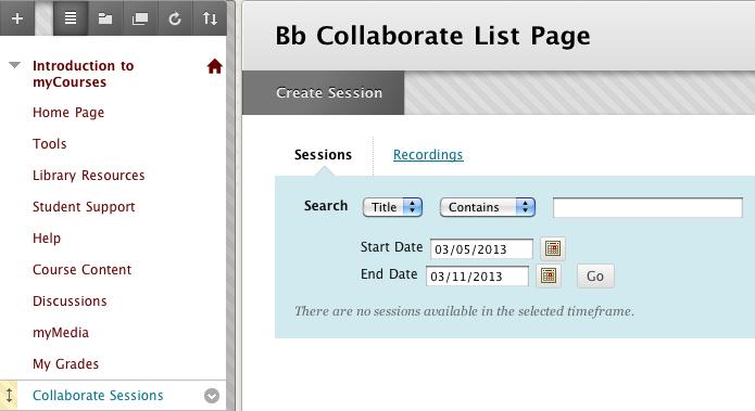Create a tool link for Blackboard Collaborate in the course menu. 1.